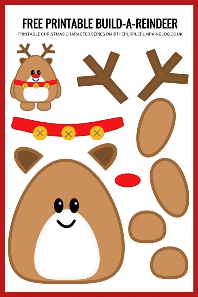 The Printable Reindeer Craft Is Ready To Be Used For Christmas