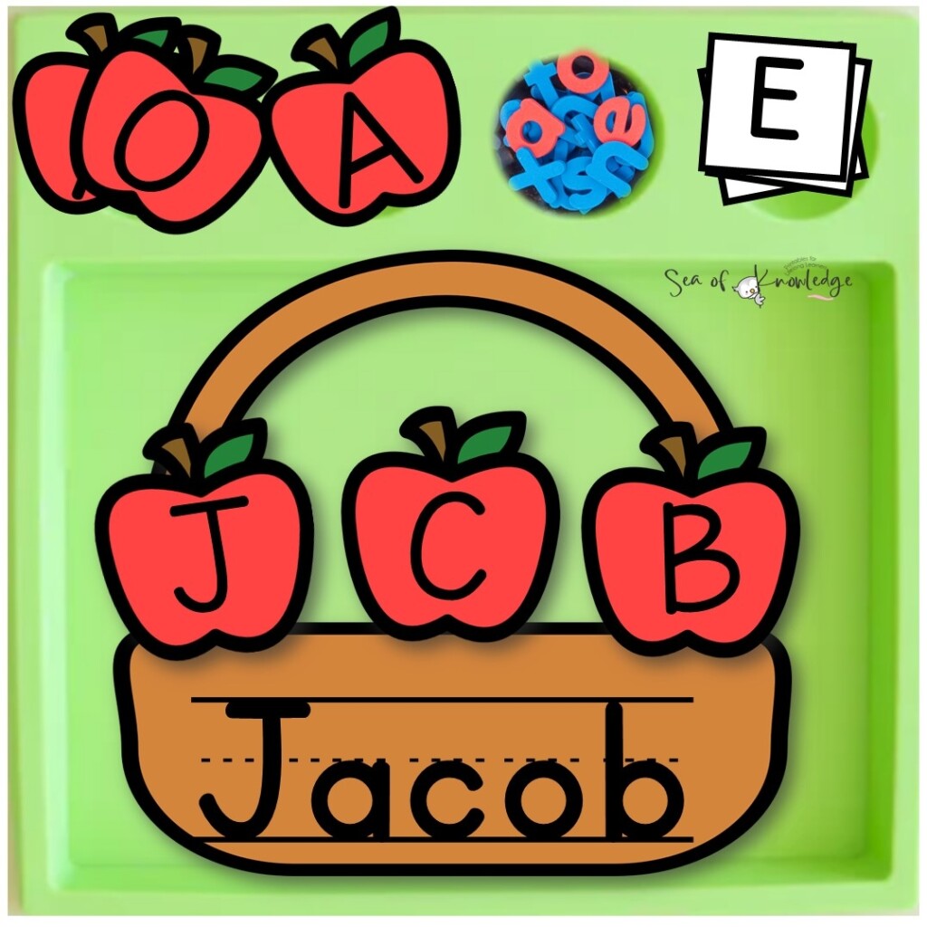 The Viral Apple Name Craft Printable For Kids Free Editable Template