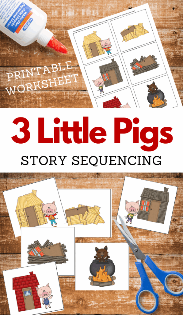 Three Little Pigs Sequencing Printable Story Cards
