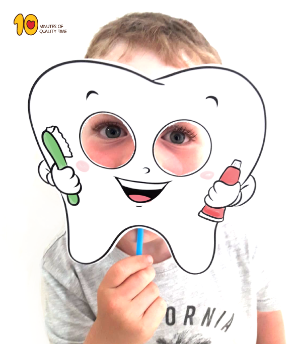 Tooth Mask Printable Template Tooth Template Dental Health Preschool 