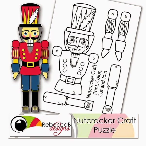 U Printables By RebeccaB FREE Printable Nutcracker Craft Puzzle 