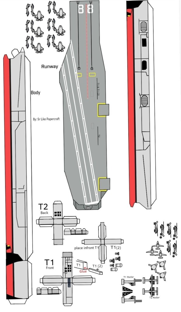 Uss Nimitz Cvn 68 Aircraft Carrier Papercraft Template Artofit