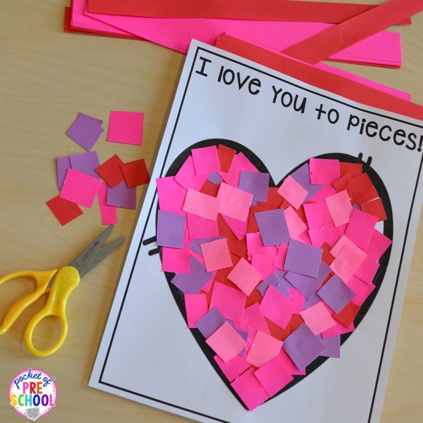 Valentines Day Printable Craft Ideas For Kids Preschoolers Kindergarten 