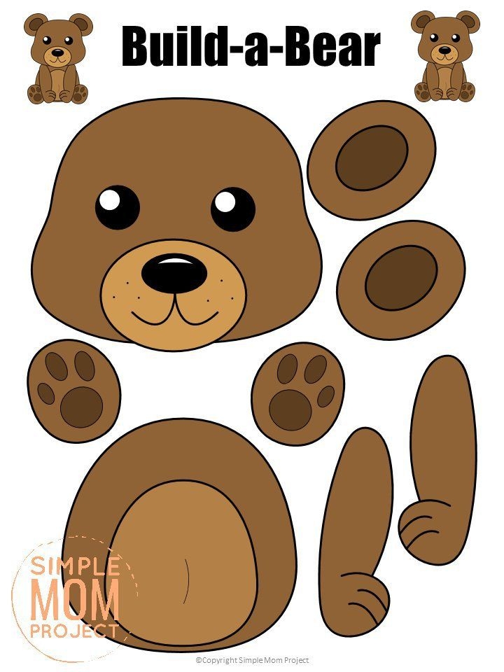 Woodland Animal Cut And Paste Craft Templates Simple Mom Project 